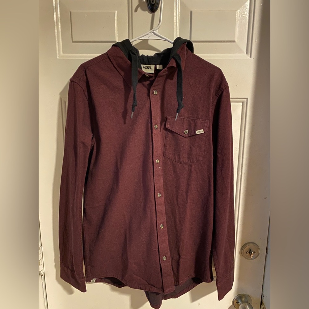 Vans Sweatshirt/Button Down (Men’s Medium), Burgundy
